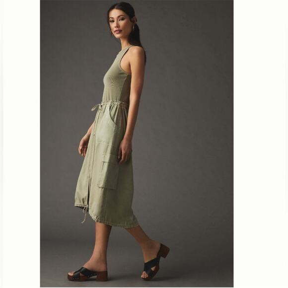 Anthropologie Daily Practice High-Neck Tank Twofer Dress Size M - Picture 2 of 9